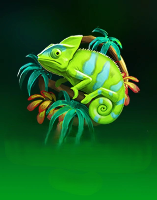Wild Jungle slot met groene kameleon van Smartsoft
